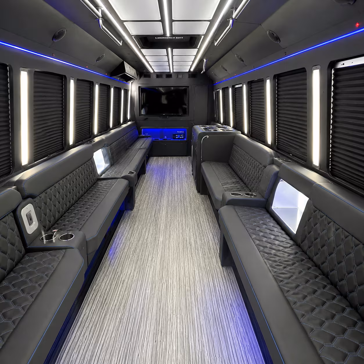 convention staff and vip transportation buses in long beach