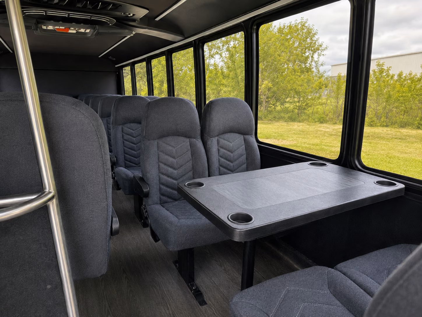 long beach 18 passenger minibus interior