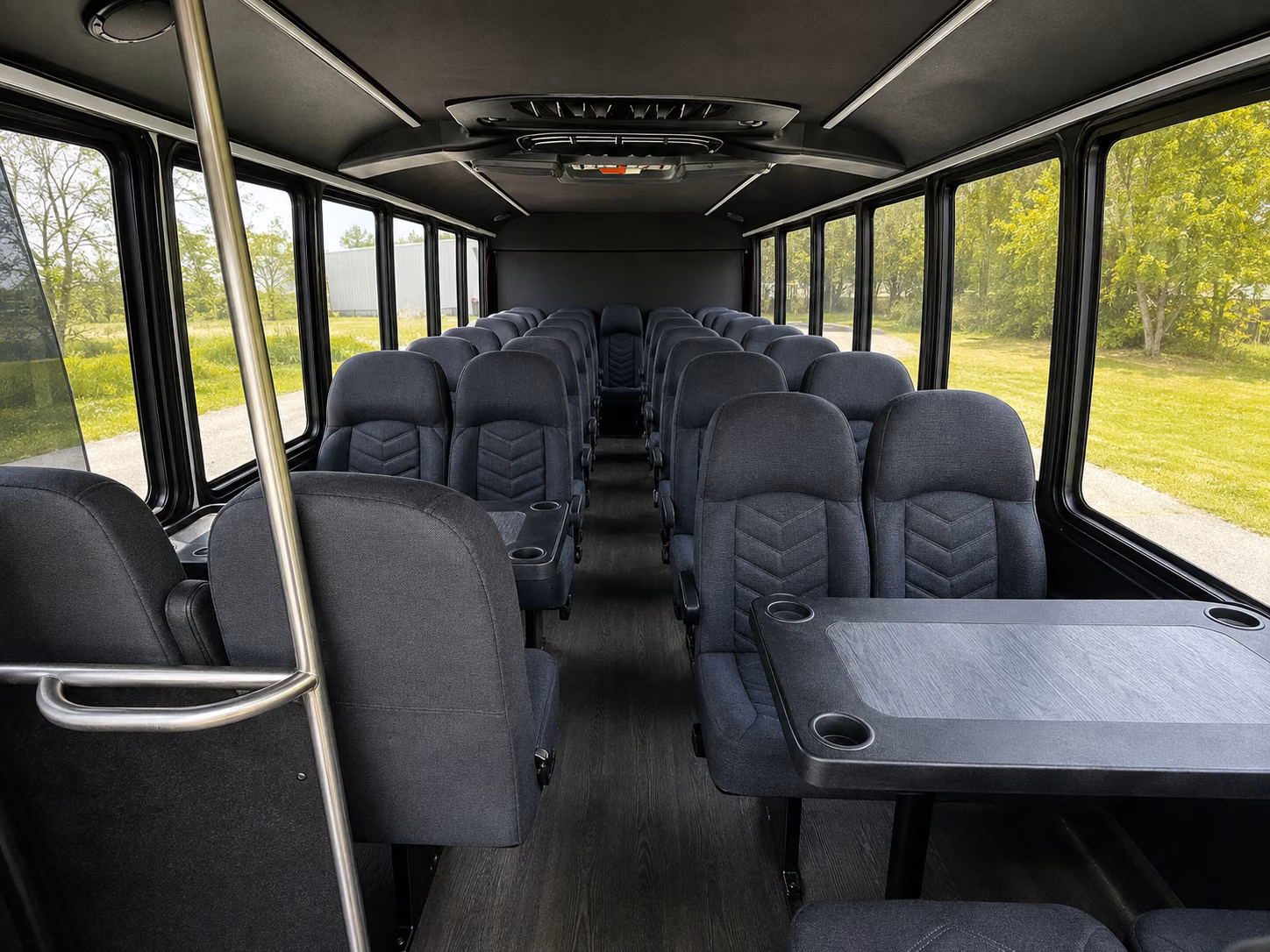 long beach 20 passenger minibus inside