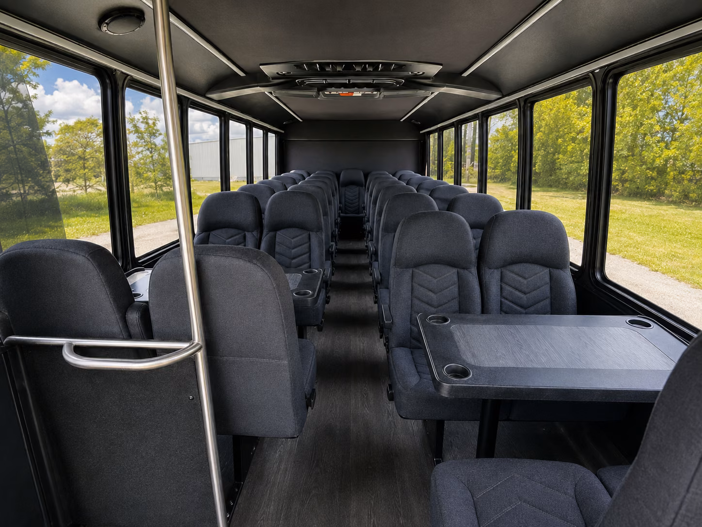 long beach 20 passenger minibus interior