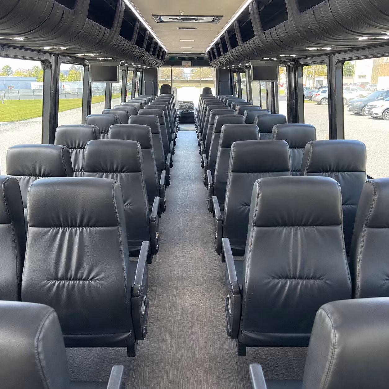 long beach 25 passenger minibus interior