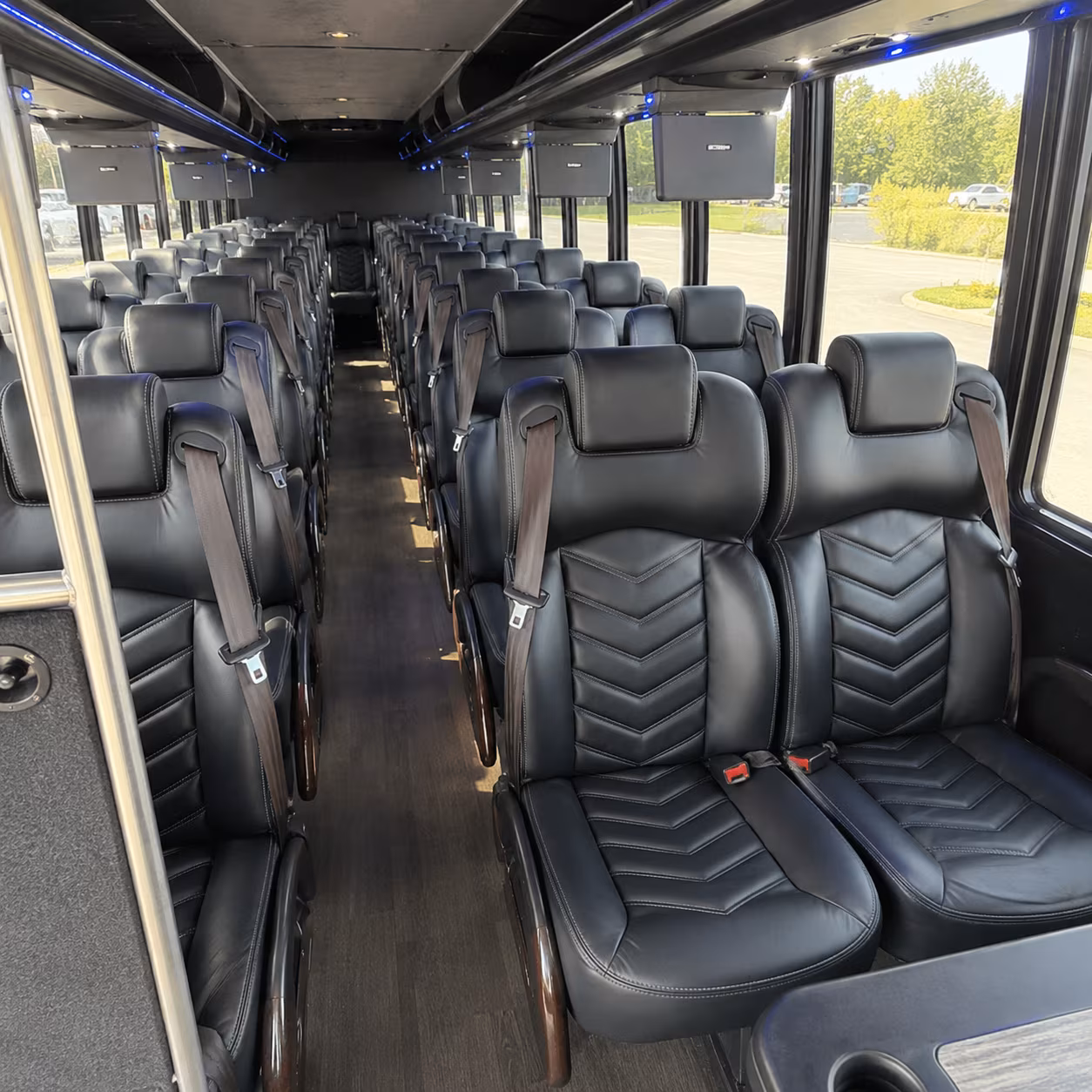 long beach 30 passenger minibus inside