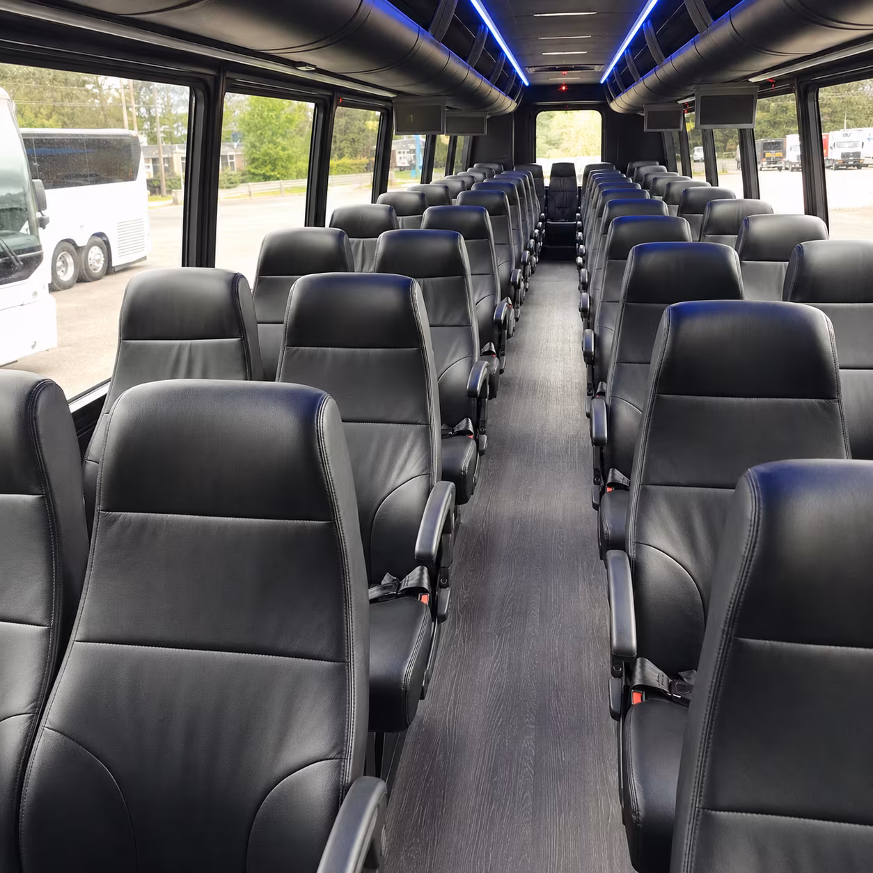 long beach 30 passenger minibus interior