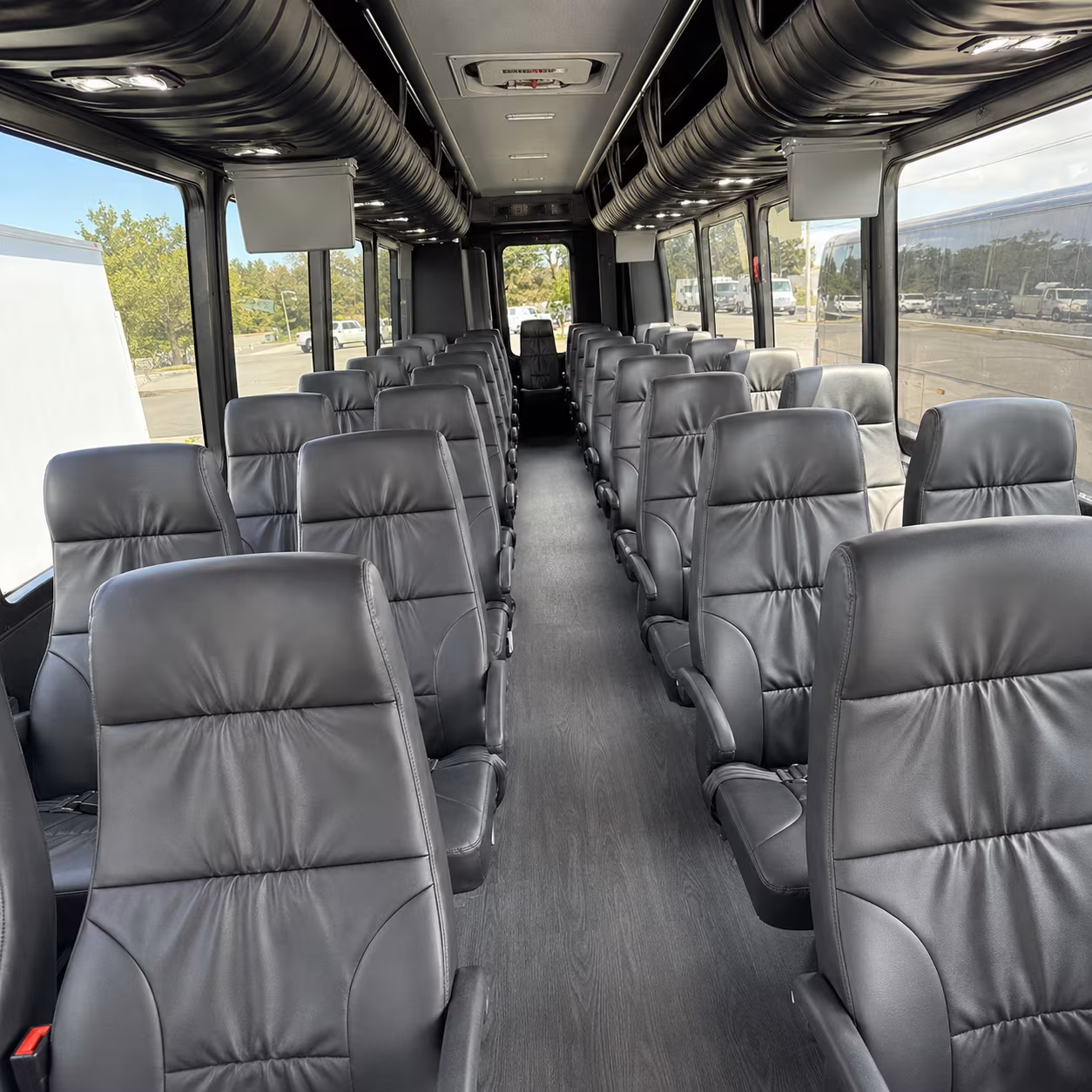 long beach 35 passenger minibus inside