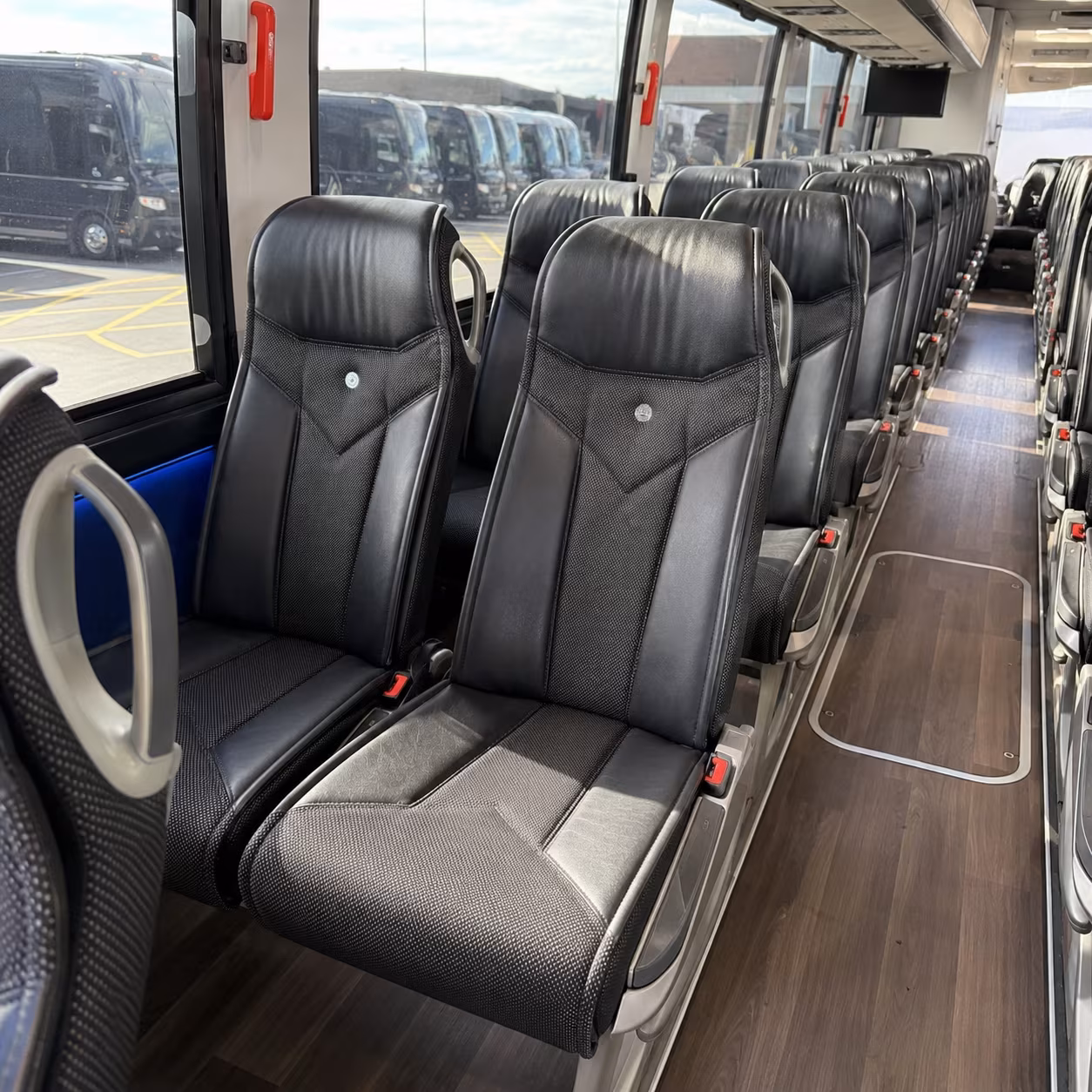 long beach 40 passenger charter bus interior