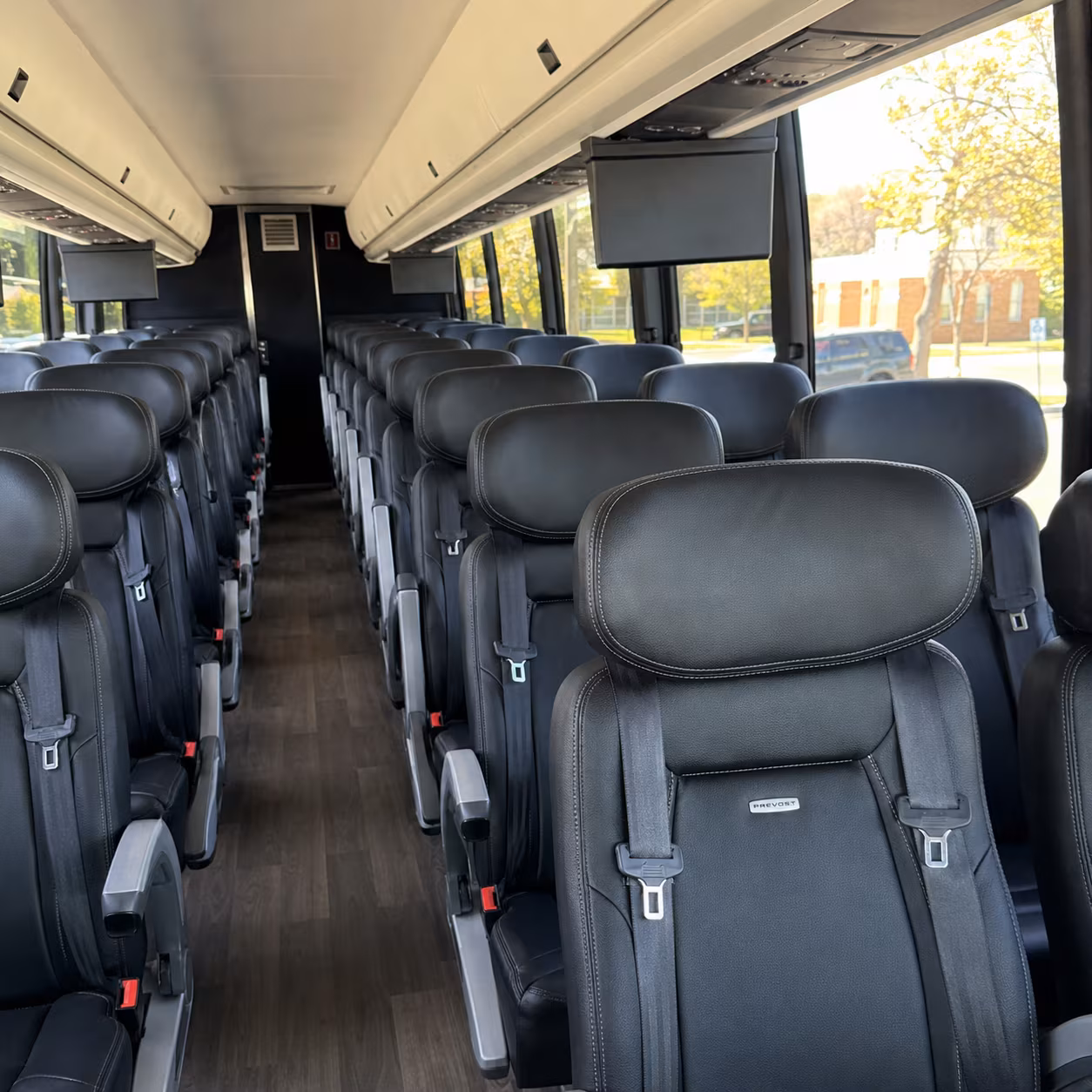 long beach charter bus interior