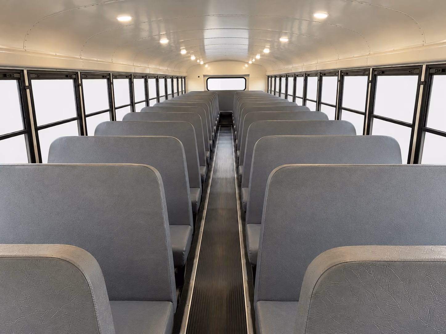 long beach school bus inside